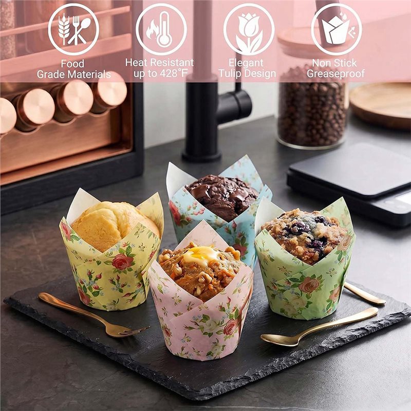 Wedding Cake Supply - A11I Kek Tatlısı Cupcake Kağıdı, Çiçek