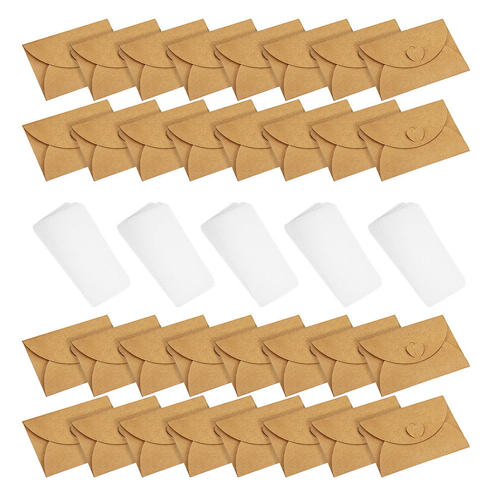30 Set Mini Kraft Zarf Kalp Ka - Wedding Envelopes incelemesi ve fiyatı