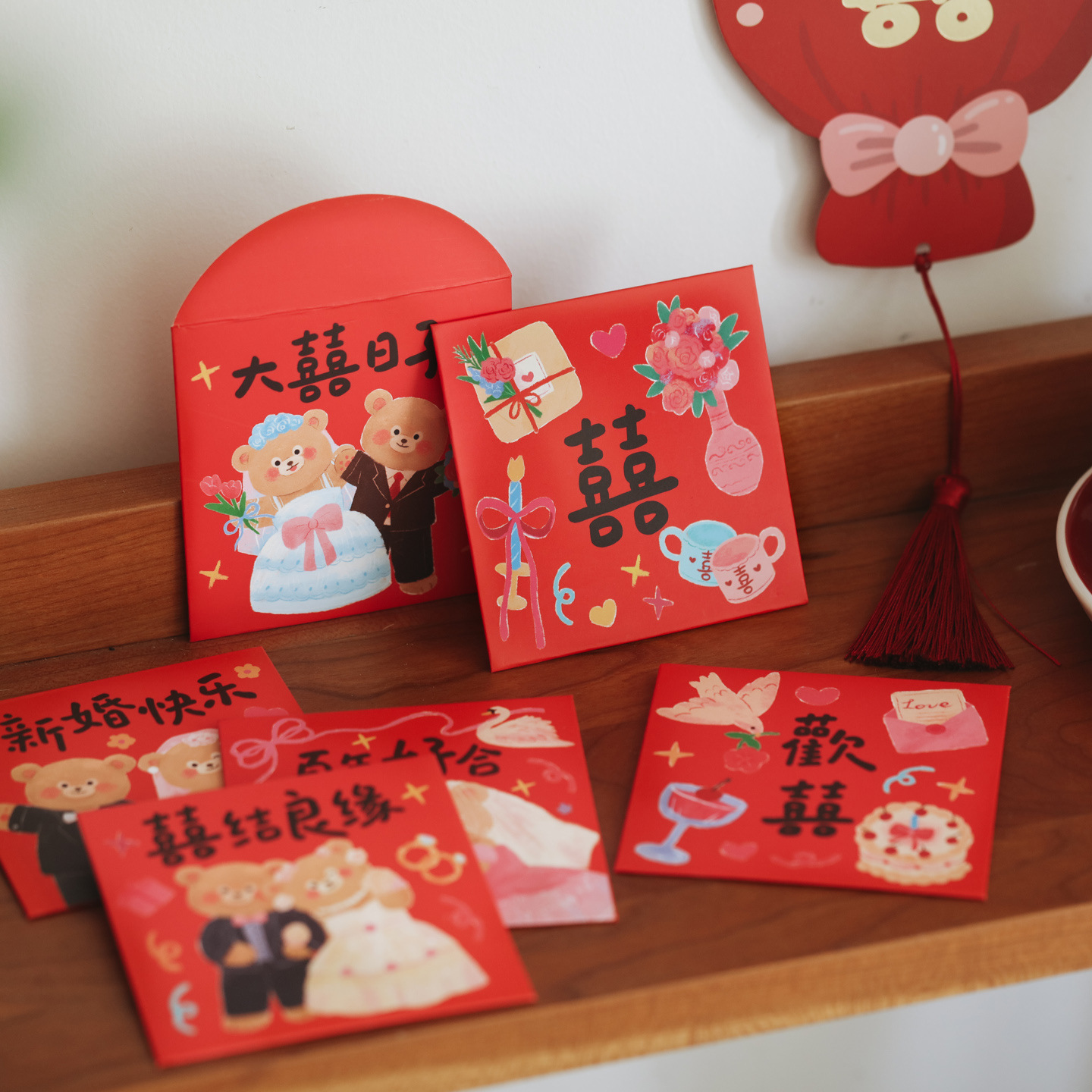 6 adet kapı engelleme kırmızı  - Wedding Envelopes incelemesi ve fiyatı